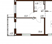 3-комн, 89 кв м, этаж 3/3 Белкинская улица, 36