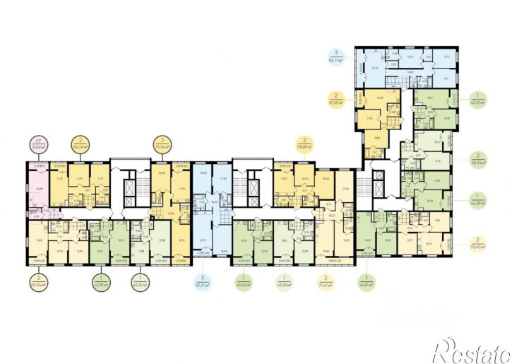 1-комн квартира в новом доме улица Славского, 10