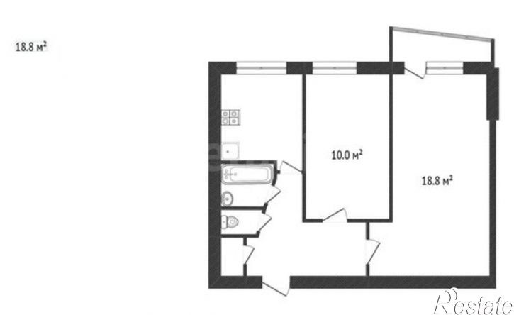 2-комн квартира ул Курчатова, 17,  д. 17