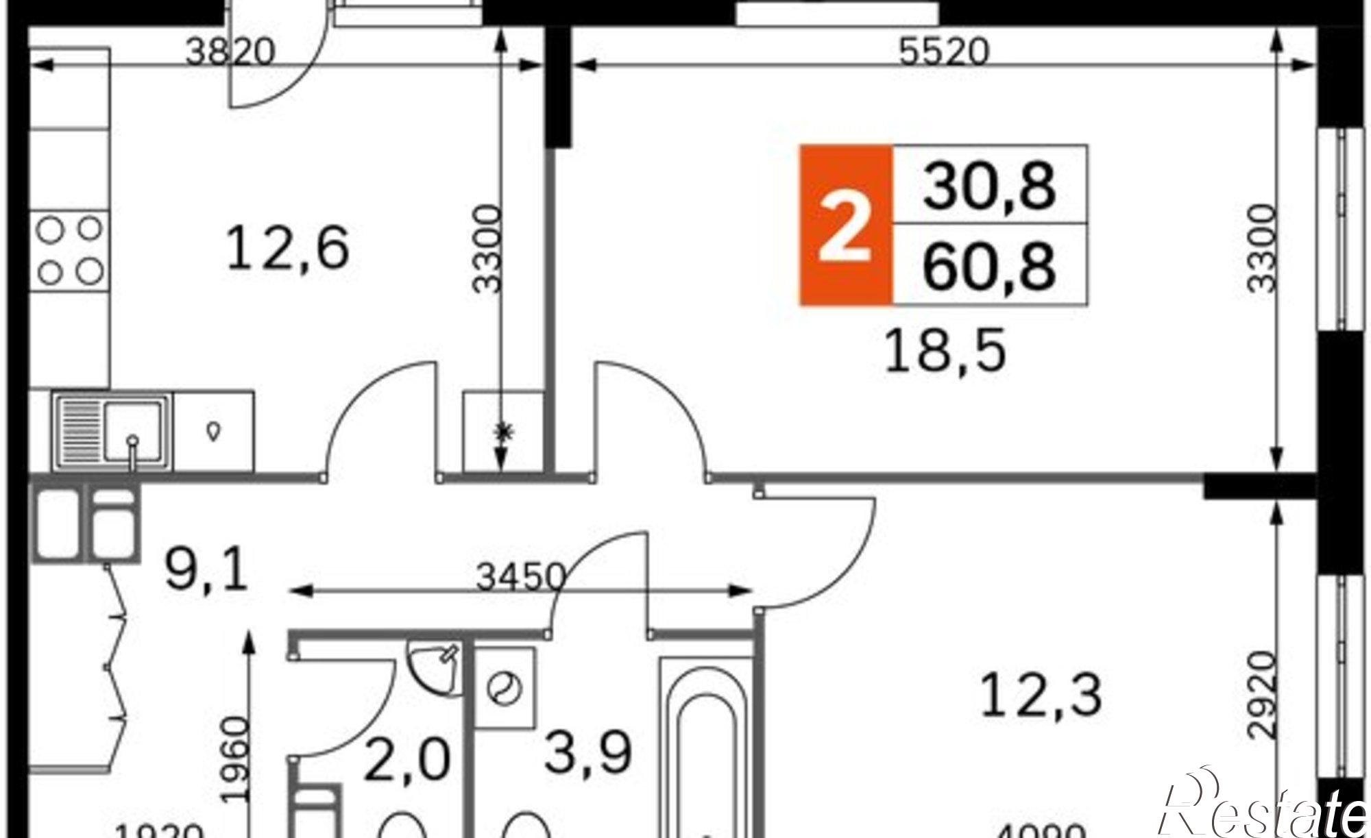 Купить квартиру за 8 305 280 рублей на проспект Ленина, 217