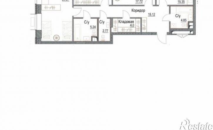 3-комн квартира Долгининская улица, 10