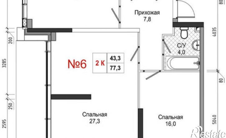 2-комн квартира в новом доме ул Усачева, 3,  д. 3