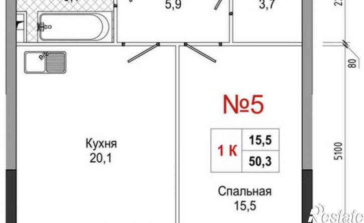 1-комн квартира в новом доме ул Усачева, 3,  д. 3