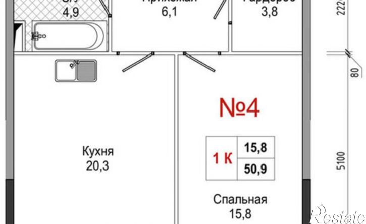1-комн квартира в новом доме ул Усачева, 3,  д. 3