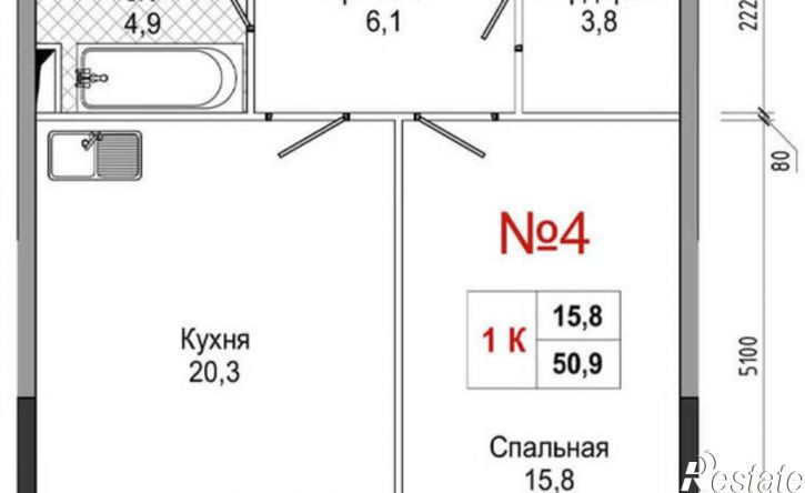 1-комн квартира в новом доме ул Усачева, 3,  д. 3