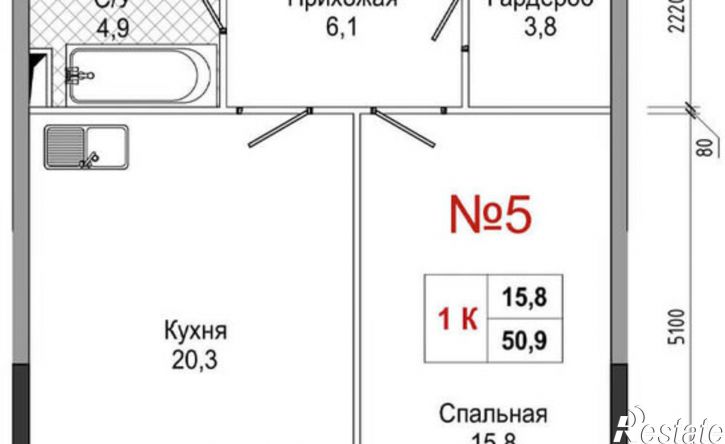 1-комн квартира в новом доме ул Усачева, 3,  д. 3