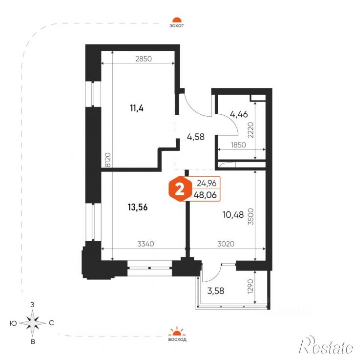 2-комн квартира Белкинская улица, 36 к1,  д. 36 к1