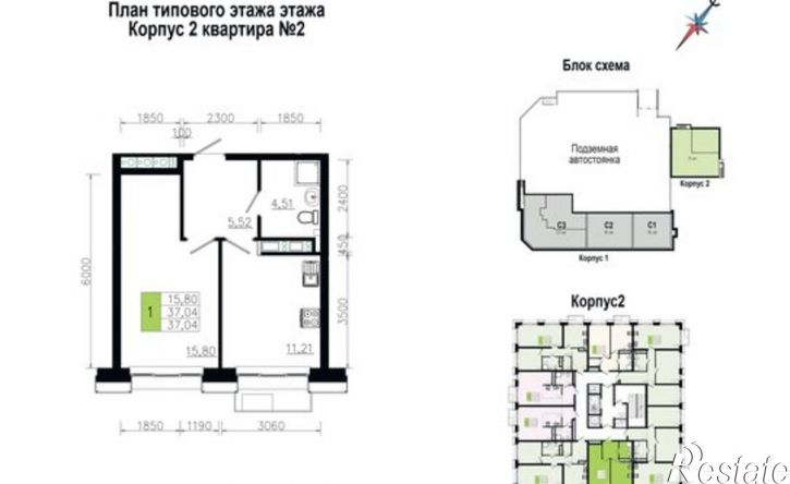 1-комн квартира в новом доме ул Долгининская, 18,  д. 18