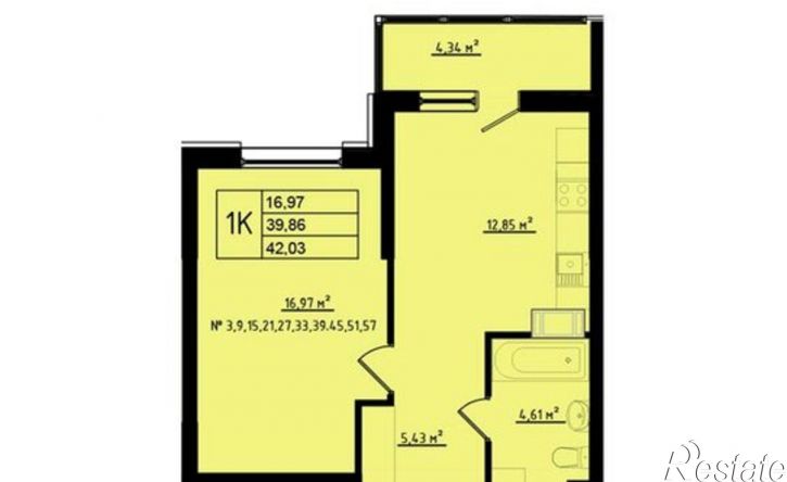 1-комн квартира в новом доме ул Мира, 2,  д. 2