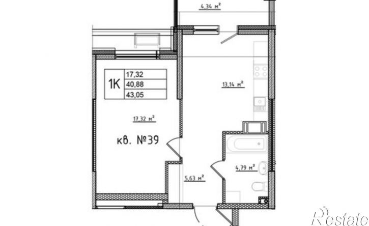 1-комн квартира в новом доме Обнинск, улица Мира, 2