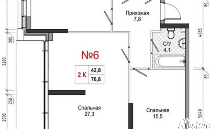 2-комн квартира в новом доме ул Усачева, 3,  д. 3