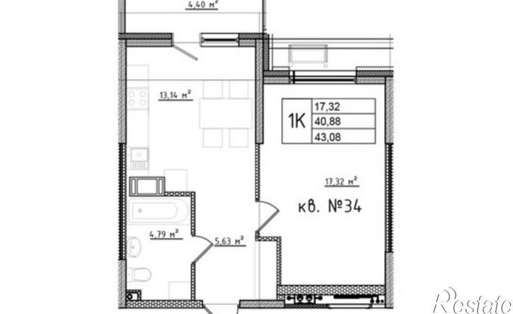 1-комн квартира в новом доме ул Мира, 2,  д. 2
