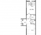 1-комн, 52 кв м, этаж 4/11 ул Мира, 2