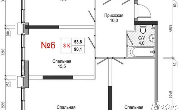 3-комн квартира в новом доме ул Усачева, 3,  д. 3