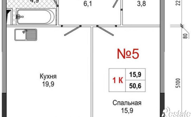 1-комн квартира в новом доме ул Усачева, 3,  д. 3