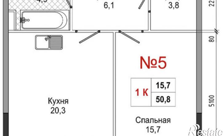 1-комн квартира в новом доме ул Усачева, 3,  д. 3