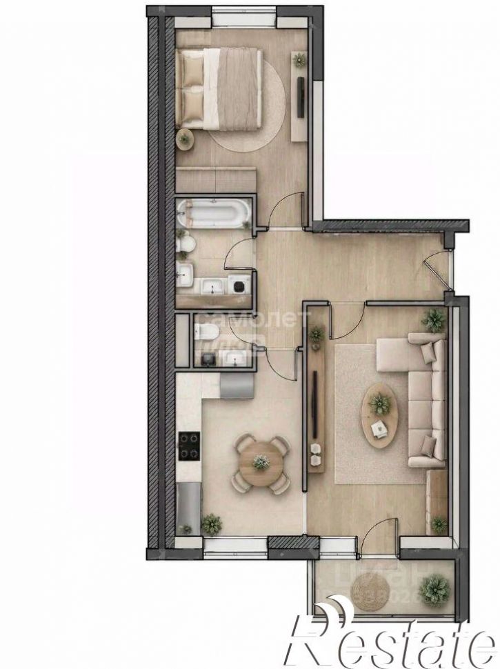 2-комн квартира проспект Ленина, 221,  д. 221