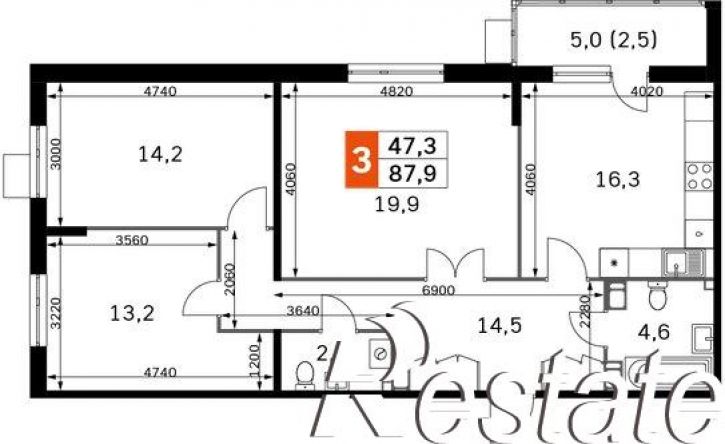 3-комн квартира проспект Ленина, 213,  д. 213