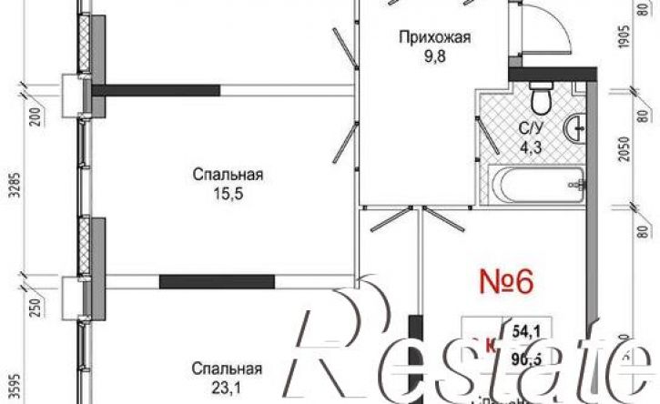 3-комн квартира в новом доме ул Усачева, 3,  д. 3